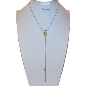 ☃️ 2/$18 Necklace, Gold-tone, Luminous Yellow Cabochon